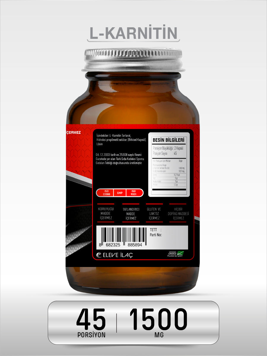 L-Karnitin Kapsl 1500  Pazu Nutrition